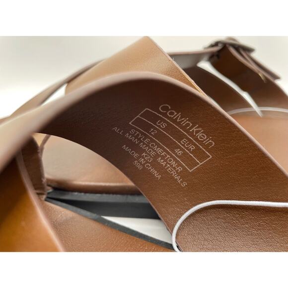 Men's Calvin Klein Brown Sandals/Slides Size 12 - Picture 7 of 8
